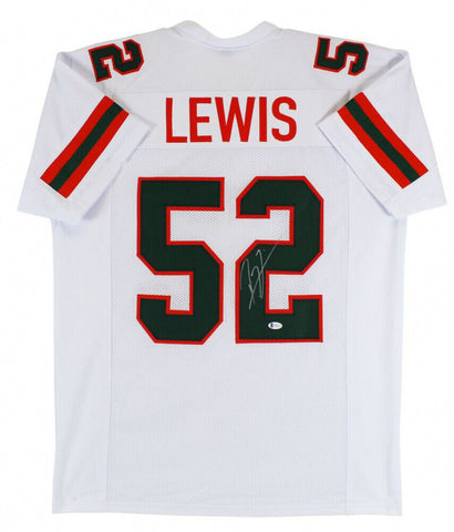 Ray Lewis Signed Miami Hurricanes Jersey (Beckett) Ravens 13xPro Bowl Linebacker