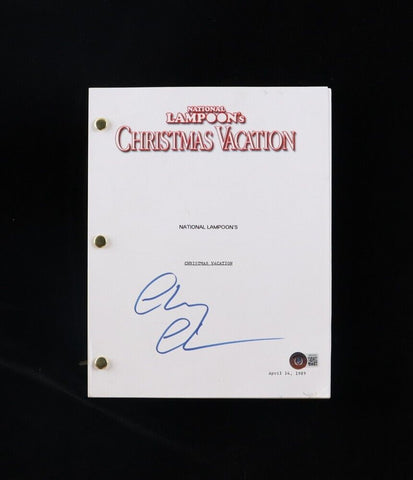 Chevy Chase (Clark W. Griswold) Signed Christmas Vacation Movie Script (Beckett)