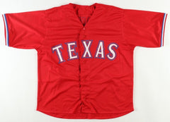 Will Smith Signed Texas Rangers Career Stat Jersey (JSA) 3xWorld Series Champion