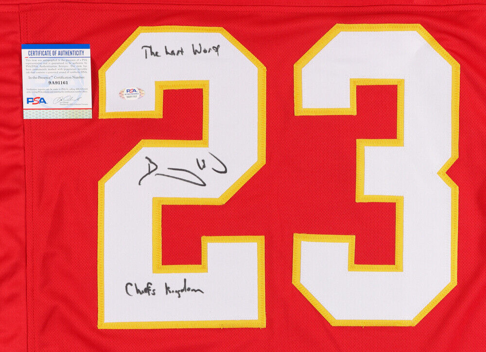Barry Word Signed Kansas City Chiefs Jersey Twice Inscribed (PSA COA) see photos