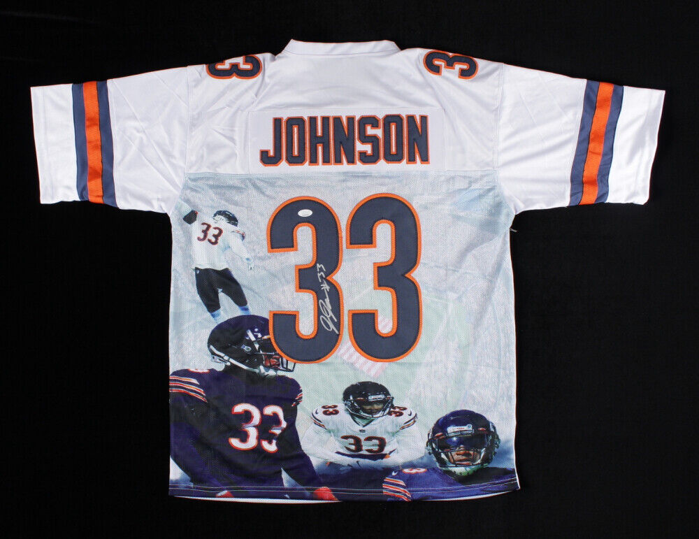 Jaylon Johnson Signed Chicago Bears Custom Photo Jersey (JSA COA) Utah D.B