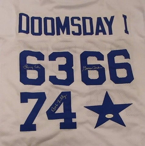 Dallas Cowboys "Doomsday D I" Signed Jersey Bob Lilly,Larry Cole,& George Andrie