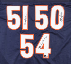 Butkus, Urlacher, Singletary Signed Monsters of the Midway Chicago Bears Jersey