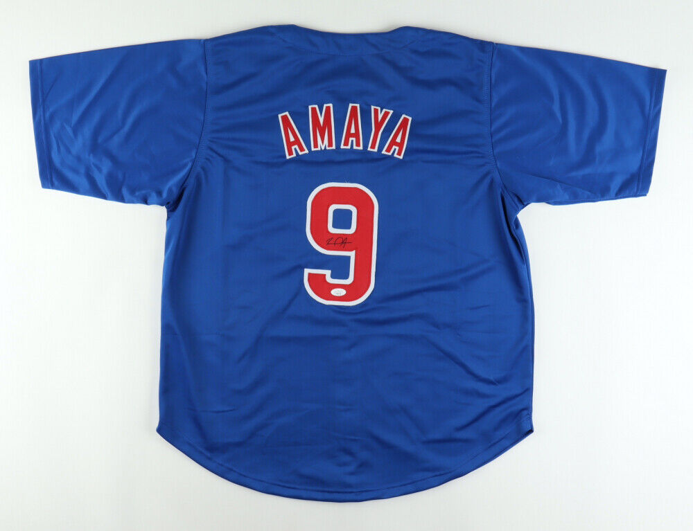 Miguel Amaya Signed Chicago Cubs Jersey (JSA COA) Cubs Top Catching Pr –