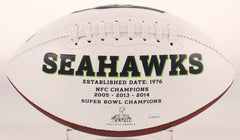 Shaquem Griffin & Shaquill Griffin Signed Seahawks Logo Football (JSA COA) UCF