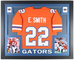 Emmitt Smith Signed Florida Gator 35x43 Framed Jersey SEC Player o/t Year /Provo