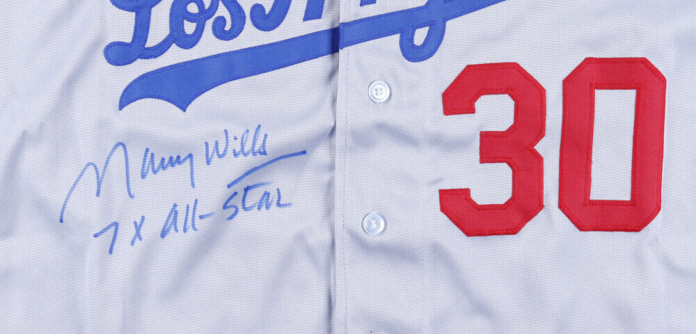 Maury Wills Signed Los Angeles Dodgers Jersey W/ No Name On Back